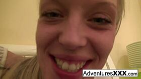 goldie says she likes the jizz on her chest after cumshot