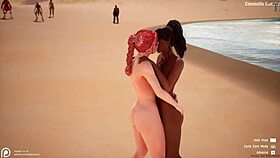 Lesbians in wildlife scenario with nurse and redhead