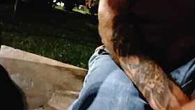 Brunette Amateur Bent Over In Doggystyle Voyeur Public Outdoor Handjob At Bus Stop