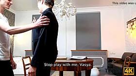 mature tutor seduced without glasses