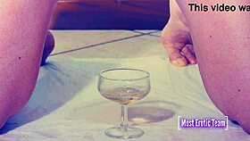 She loves pissing in glasses!