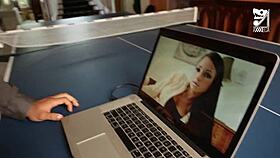 This lucky guy fucks his girlfriend raven bay with nice tits 😍