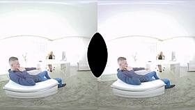 lena nitros feels intense pleasure in vr office sex.