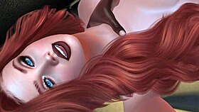 redhead star's first time with big black monster cock in interracial cartoon