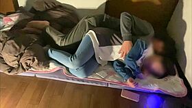 Japanese amateur couple enjoys intimate moment after starting dating.