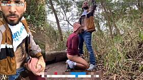 gay guys bareback fucking in public with monster cocks, cumshot everywhere