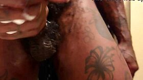 hallelujah johnson jerking his big black monster cock close up solo