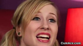 Foxy Babe Swallows All The Semen In This Intense Blowbang Facial!