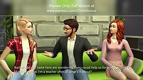 Some hot three babes threesome gangbang with horny teacher
