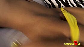 Inked Asian Shemale With Small Tits Plays Solo - What Turns You On?