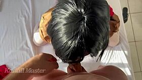 Blonde Cosplay Mikasa Blows And Rides Monster Cock