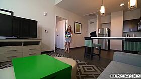 stepson feels pleasure as hot stepmom sucks his cock