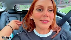 I gave a big blowjob in the car until I got a lot of cum.