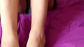 milf wife indulges in feet fetish with fingering in this amateur couple video.