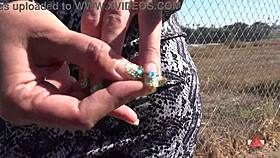 Watch This Sexy Latina Milf Finger Herself Outdoors!