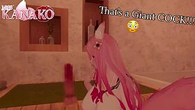 Cat Girl Kanako Finds A Huge Dick And Wonders, Can She Fit On It?