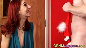 cfnm redhead babe sucks and tugs in shoes