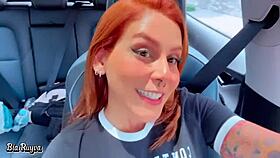 I gave a big blowjob in the car until I got a lot of cum.