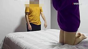 Petite Colombian stepsister horny for anal cum filling