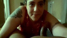 Blowjob queen jamie cummings shoves black dick in her mouth for cum!