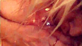 sexy ass blonde milf rubbing her pussy and squirting.