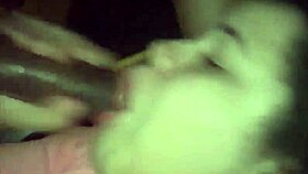 Slut Deepthroats Monster Cock with Sloppy Blowjob