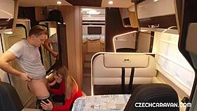 so i met this milf on a dating site and we had sex in a caravan