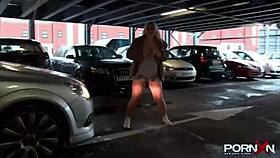 Pornxn Mature Blonde Public Pissing in Street with Sexy Flair