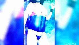 tranny performs crazy dancing routine dedicated to satan in an extreme setting