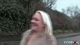 Pornxn Mature Blonde Public Pissing in Street with Sexy Flair