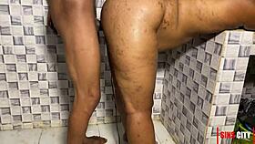 Beautiful couple gets steamy while banging in the kitchen