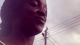 Crazy bitch hunts for a lighter in the supermarket to smoke