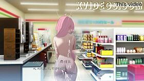 Bold college girl Hazuka Shiina strips naked in wild anime hentai game gallery. She teases and plays without holding back.