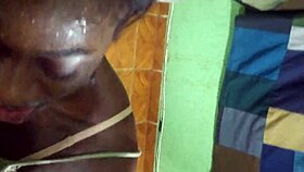 Fernanda Chocolatte smiles and receives cumshot on face in bukakke style