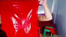 SHEMALES IN LINGERIE MASTURBATE THEIR COCKS TOGETHER