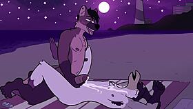 i'm a wolf furry eating a gay bird on the beach lol