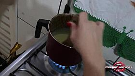 Blonde Prepares Gourmet Brigadeiro And Cums With Dildo