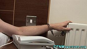 i experience cfnm amateur tugging with brunette babe