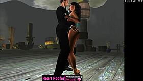 In the dance court, she grinds and gets taken