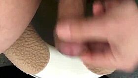 japanese 30s amateur jerks off in the morning toilet after waking