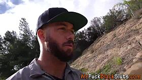 Busty black babe gets her ass fucked hard in lingerie