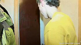 Aspen gets choked and fucked doggystyle to orgasm