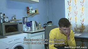 Aspen gets choked and fucked doggystyle to orgasm