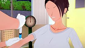 Asian crossdressing character in 3D anime hentai gets detailed treatment in the infirmary