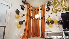 Lilian Stone And Austin Pierce Give Blowjobs And Fuck Hardcore On New Year's Eve With Piercings And Big Asses.