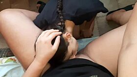 she's licking between my legs and making me cum so hard 😍