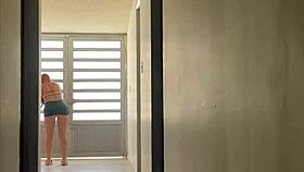 i'm doing cleaning with angel rosex's big tits and ass