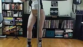 Blonde Milf Strips Skirt