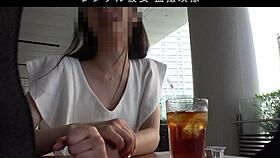 asian amateur gives japanese blowjob with facial