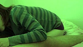 Smoking a cigarette while sucking dick on the bed, getting cum in mouth 😏